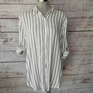 ONIA striped button down tunic size S